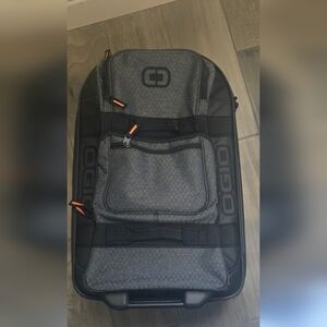 OGIO Black and Gray Men's Backpack with Orange Accents
